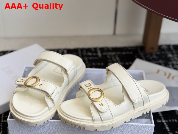 Dior Mydior Slide in White Lambskin Replica