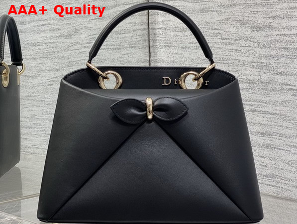 Dior Mydior Top Handle Bag in Black Lambskin Replica