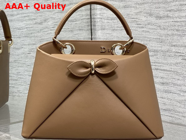 Dior Mydior Top Handle Bag in Camel Lambskin Replica
