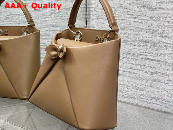 Dior Mydior Top Handle Bag in Camel Lambskin Replica