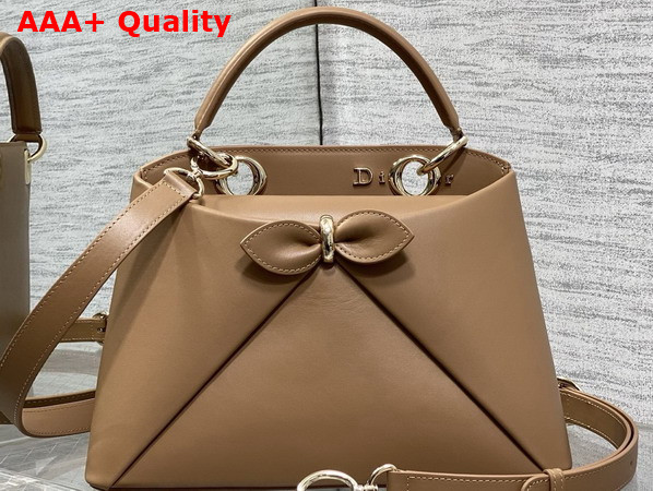 Dior Mydior Top Handle Bag in Camel Lambskin Replica