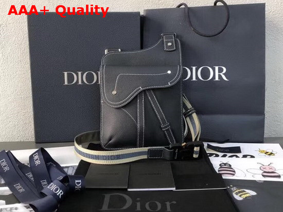 Dior Navy Blue Calfskin Messenger Bag Replica