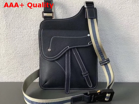 Dior Navy Blue Calfskin Messenger Bag Replica