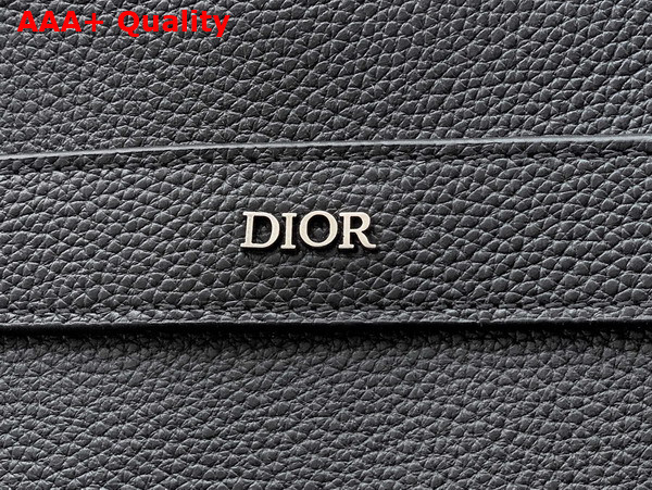 Dior Normandie A5 Triangle Pouch in Black Dior Icons Calfskin Replica