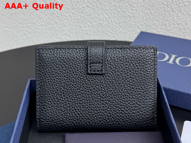 Dior Normandie Vertical Bifold Card Holder Black Dior Icons Calfskin Replica