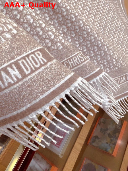 Dior Oblique Blanket Navy Pink Wool and Angora Replica