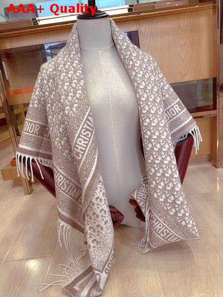 Dior Oblique Blanket Navy Pink Wool and Angora Replica