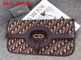 Dior Oblique Clutch in Burgundy Dior Oblique Jacquard Canvas Replica