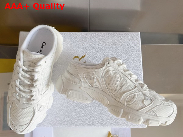 Dior Open Back Chrono Sneaker in Mesh and White Leather Effect Panels Replica