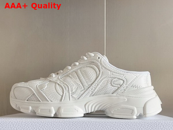Dior Open Back Chrono Sneaker in Mesh and White Leather Effect Panels Replica