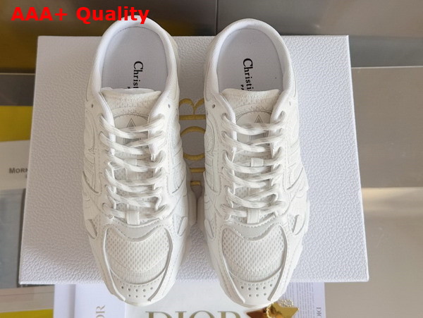 Dior Open Back Chrono Sneaker in Mesh and White Leather Effect Panels Replica