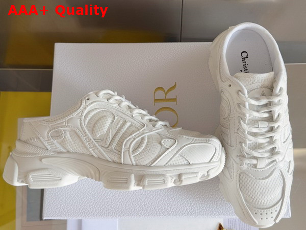 Dior Open Back Chrono Sneaker in Mesh and White Leather Effect Panels Replica