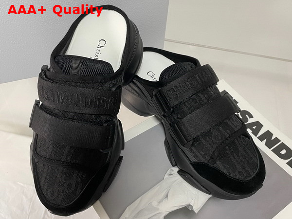 Dior Open Back D Wander Sneaker Black Dior Oblique Technical Fabric Replica