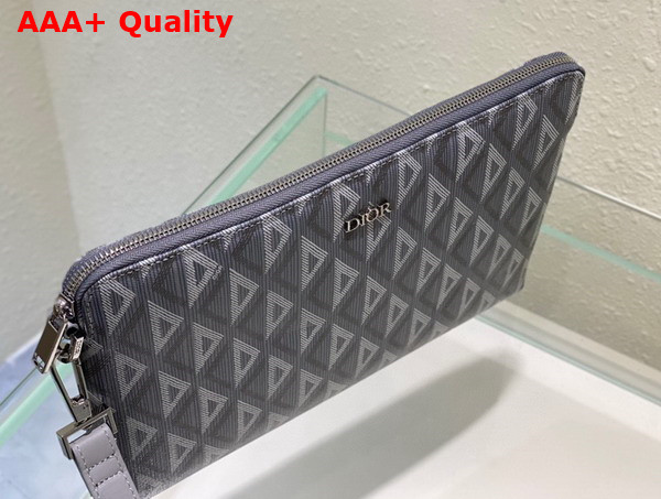 Dior Pouch Dior Gray CD Diamond Canvas Replica