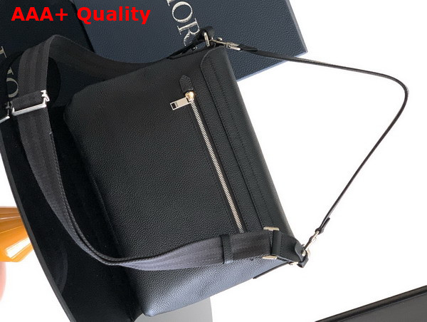 Dior Prive Messenger Bag with Flap in Black Dior Icons Calfskin Replica