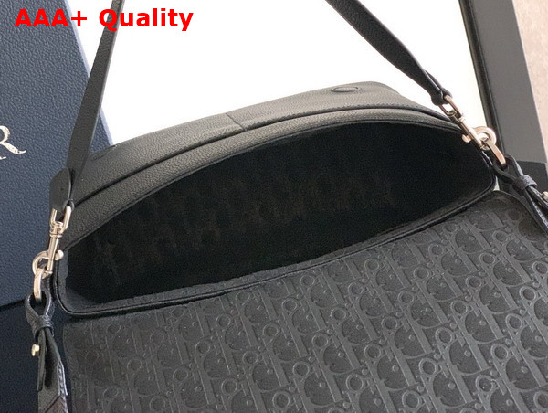 Dior Prive Messenger Bag with Flap in Black Dior Icons Calfskin Replica