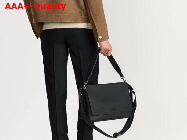 Dior Prive Messenger Bag with Flap in Black Dior Icons Calfskin Replica