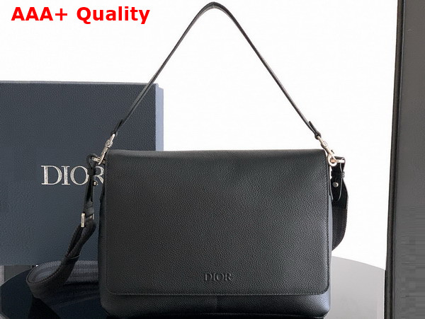 Dior Prive Messenger Bag with Flap in Black Dior Icons Calfskin Replica