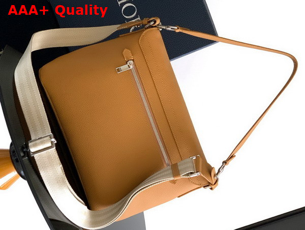 Dior Prive Messenger Bag with Flap in Brown Dior Icons Calfskin Replica