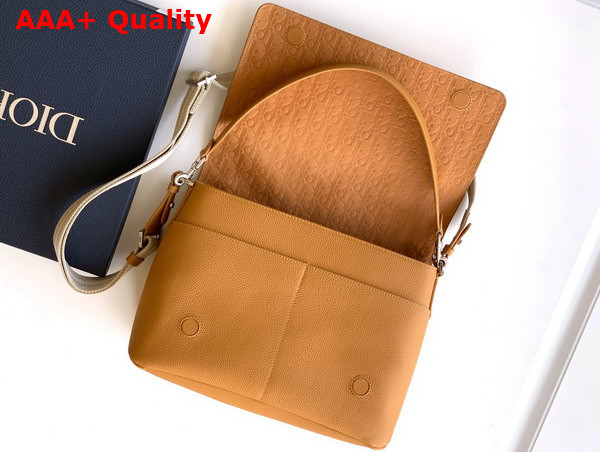 Dior Prive Messenger Bag with Flap in Brown Dior Icons Calfskin Replica