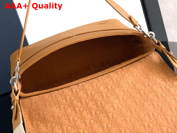 Dior Prive Messenger Bag with Flap in Brown Dior Icons Calfskin Replica