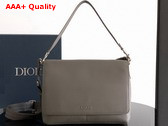 Dior Prive Messenger Bag with Flap in Gray Dior Icons Calfskin Replica