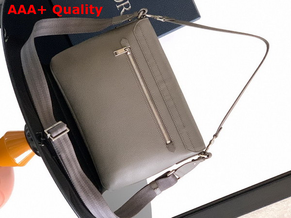 Dior Prive Messenger Bag with Flap in Gray Dior Icons Calfskin Replica