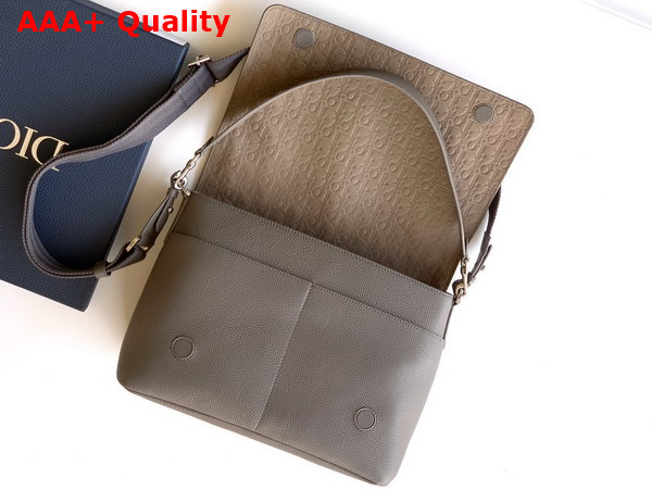 Dior Prive Messenger Bag with Flap in Gray Dior Icons Calfskin Replica