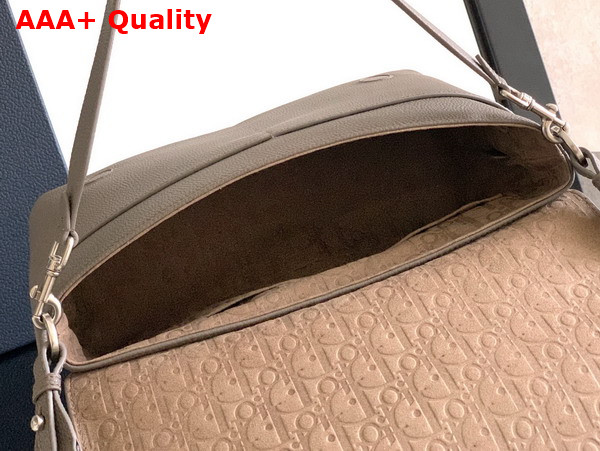 Dior Prive Messenger Bag with Flap in Gray Dior Icons Calfskin Replica