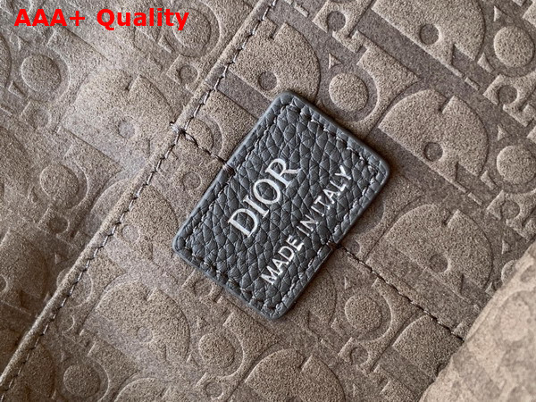 Dior Prive Messenger Bag with Flap in Gray Dior Icons Calfskin Replica