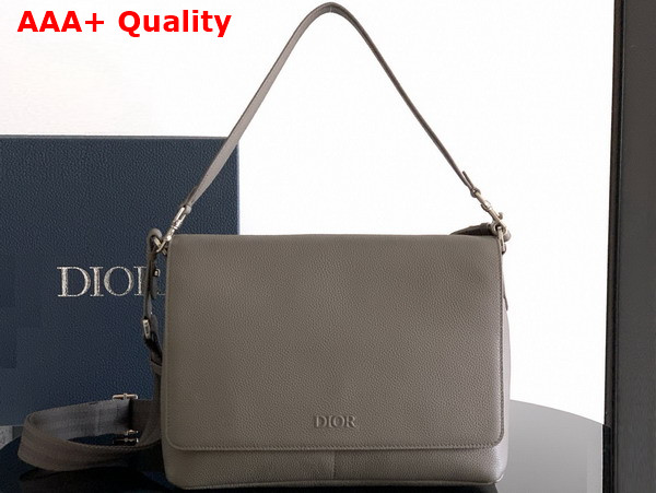 Dior Prive Messenger Bag with Flap in Gray Dior Icons Calfskin Replica