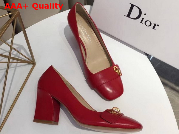 Dior Pump in Red Calfskin Replica