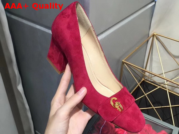 Dior Pump in Red Suede Calfskin Replica