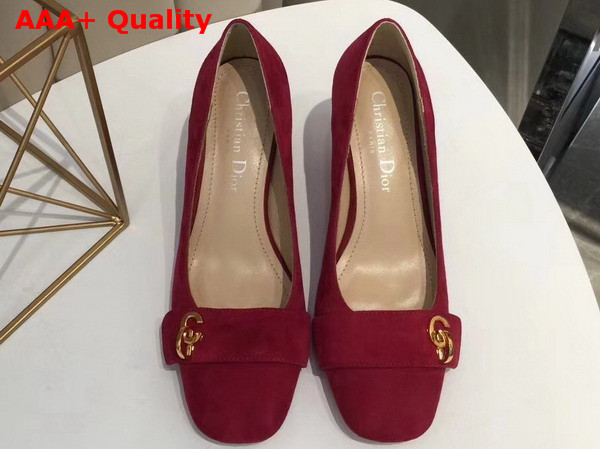 Dior Pump in Red Suede Calfskin Replica