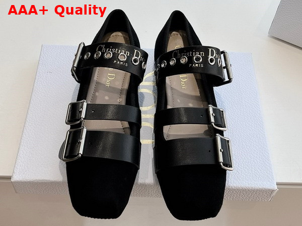 Dior Punk Ballet Flat Black Suede Calfskin Replica