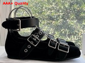 Dior Punk Ballet Flat in Black Suede Calfskin Replica