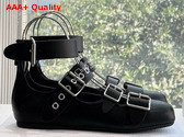 Dior Punk Ballet Flat in Black Supple Calfskin Replica