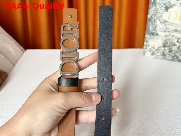 Dior Reversible D Dream Belt Black and Brown Smooth Calfskin 20mm Replica