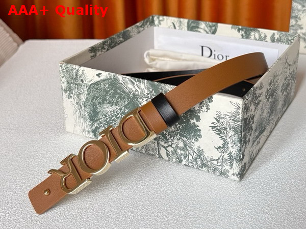 Dior Reversible D Dream Belt Black and Brown Smooth Calfskin 20mm Replica