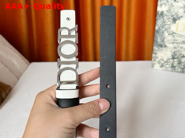 Dior Reversible D Dream Belt Black and Latte Smooth Calfskin 20mm Replica