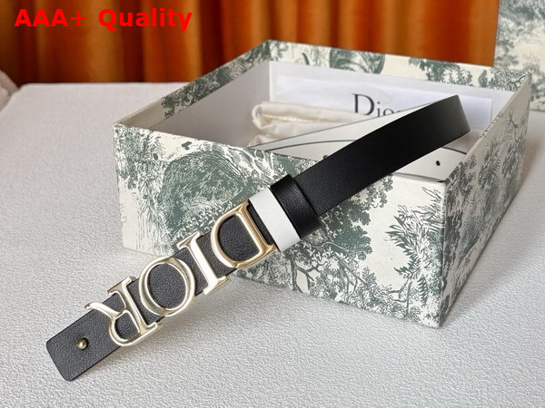 Dior Reversible D Dream Belt Black and Latte Smooth Calfskin 20mm Replica