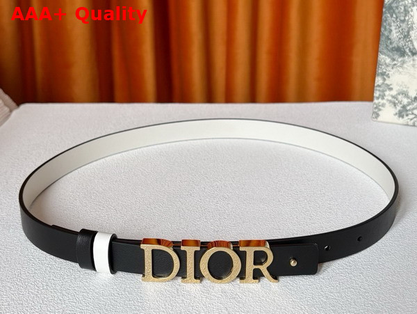 Dior Reversible D Dream Belt Black and Latte Smooth Calfskin 20mm Replica