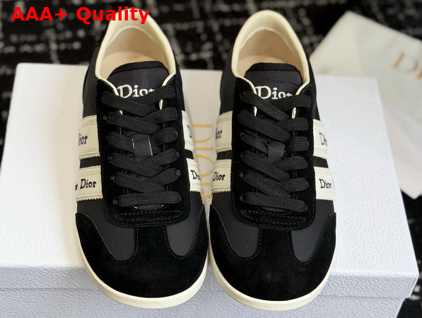 Dior Ribbon Sneaker in Black Suede Calfskin and Technical Fabric Replica