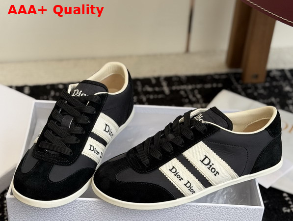 Dior Ribbon Sneaker in Black Suede Calfskin and Technical Fabric Replica