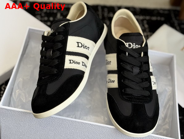 Dior Ribbon Sneaker in Black Suede Calfskin and Technical Fabric Replica