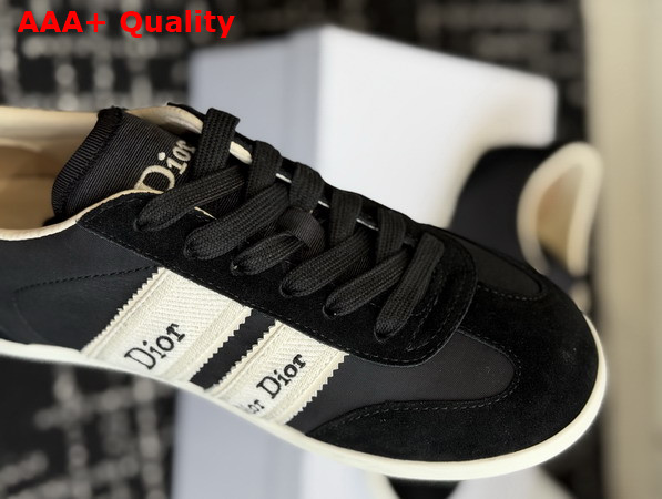 Dior Ribbon Sneaker in Black Suede Calfskin and Technical Fabric Replica