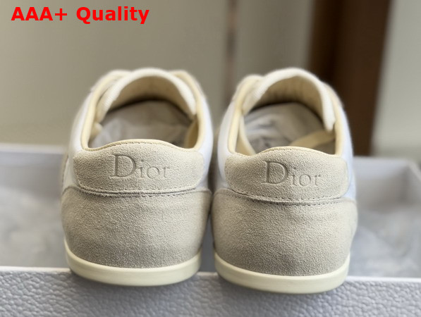 Dior Ribbon Sneaker in White Suede Calfskin and Technical Fabric Replica