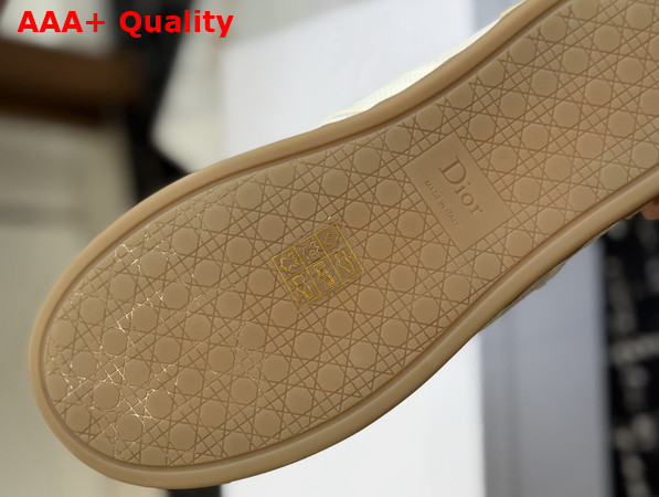 Dior Ribbon Sneaker in White and Beige Suede Calfskin Replica