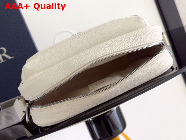 Dior Rider 20 Zipped Messenger Bag Beige Dior Gravity Outline Leather and Black Grained Calfskin Replica