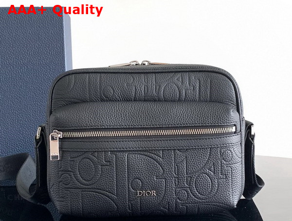 Dior Rider 20 Zipped Messenger Bag Black Dior Gravity Leather and Black Grained Calfskin Replica